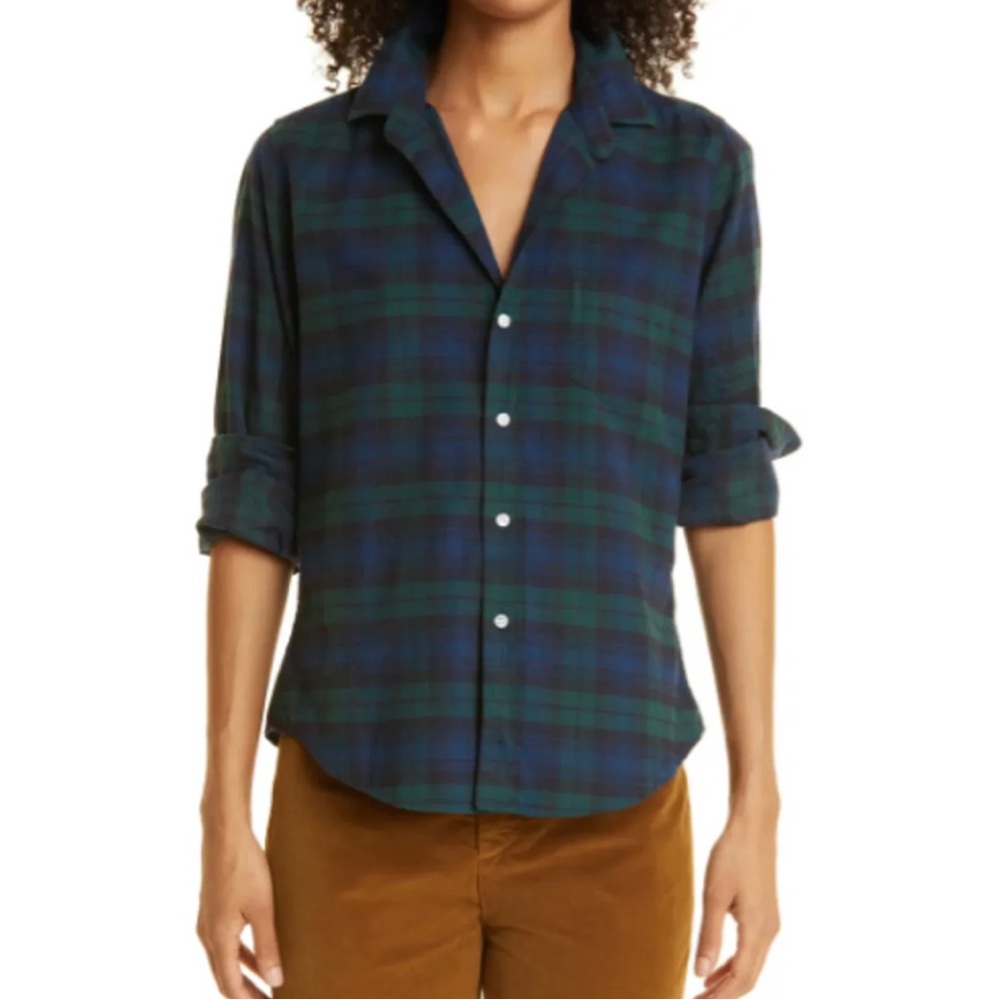 Frank & Eileen Barry Cotton Flannel Button-Up Shirt
